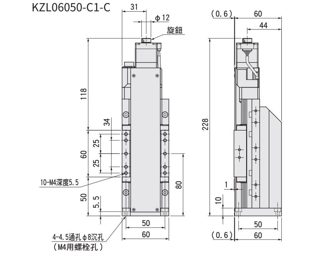 SURUGA SEIKI 駿河精機 _ 自動直動滑台 _ 自動直動Z軸 _ 產品介紹CAVE-X POSITIONER KZL (遮蓋型)系列 KZL06050-C1-C